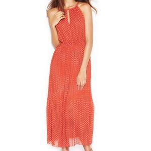 Maison Jules Sleeveless Pleated Printed Midi Dress